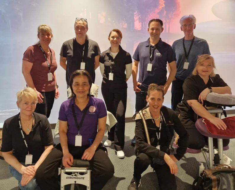 Voor evenementen of een enkele masseur op uw bedrijf
